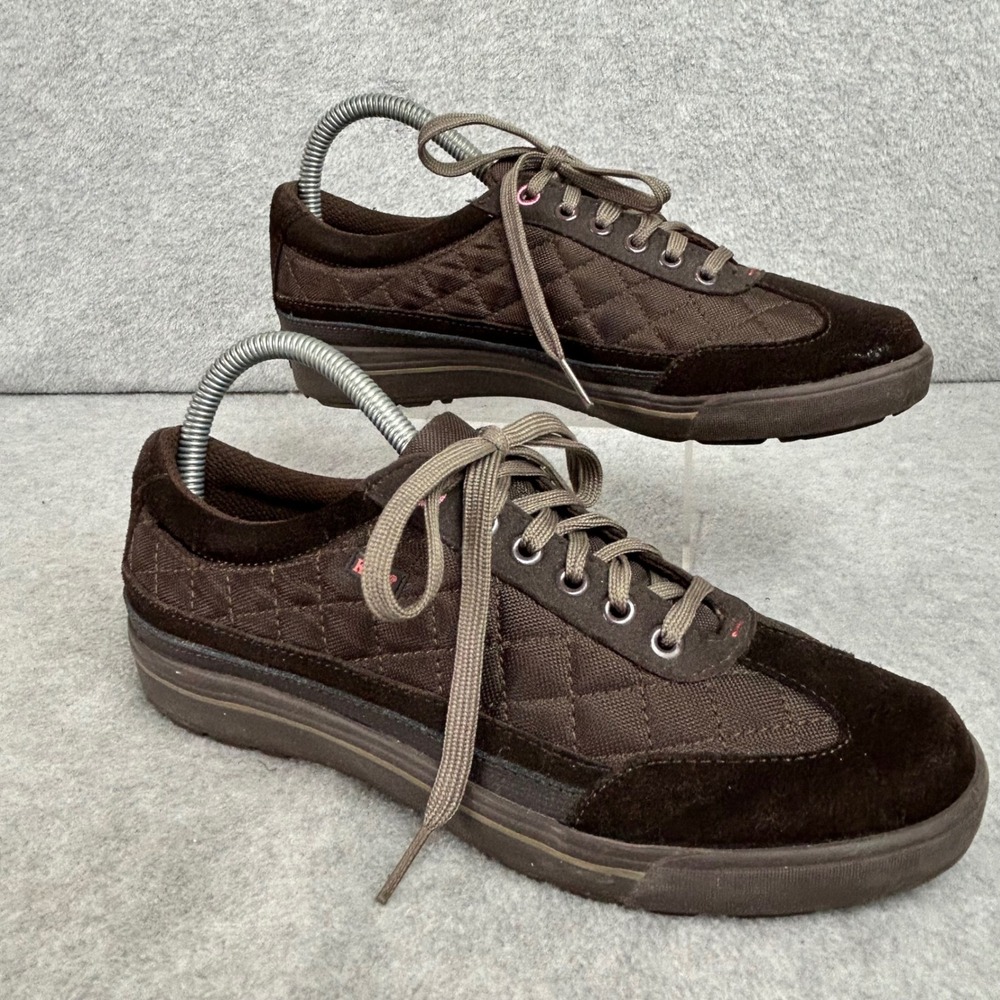 Keds‎ Chocolate Brown Quilted Suede Sneakers Lace Up Low Top Womens Sz 7.5